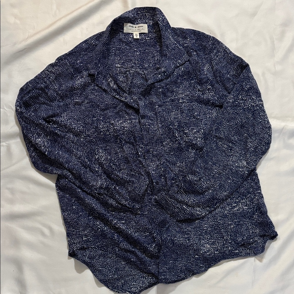 Cloth & Stone Blue soft Button Down Shirt